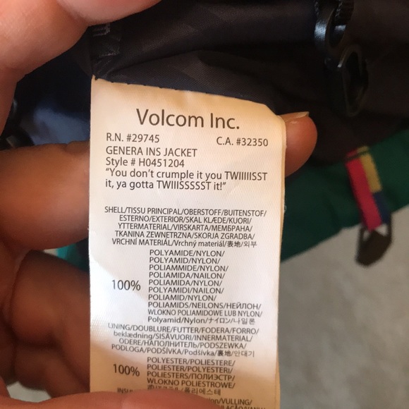 Volcom Blue Green Thermonite Snowboarding Skiing Jacket Size Extra Small - Picture 13 of 14